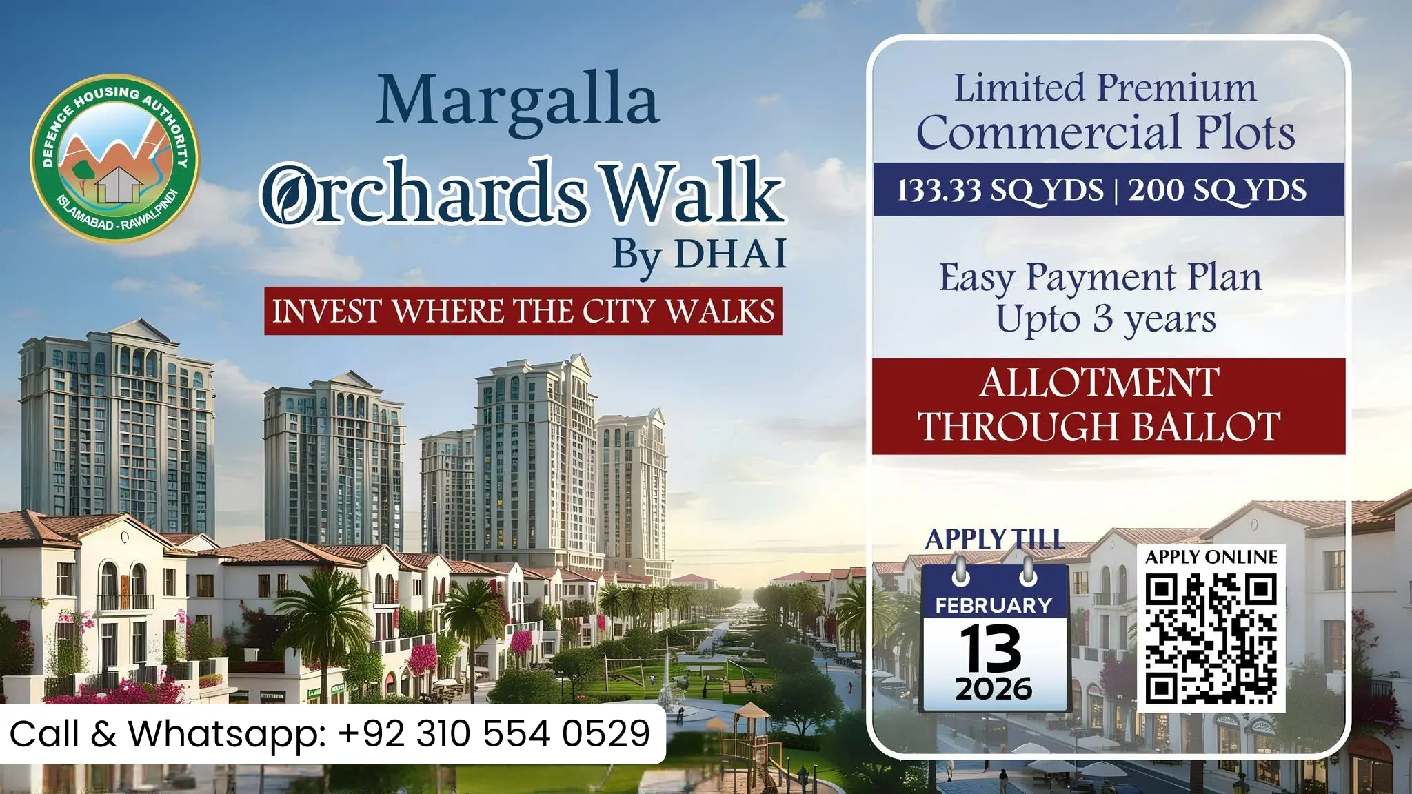 Margalla Orchards Walk - Commercial Plots in DHA Margalla Orchards Islamabad