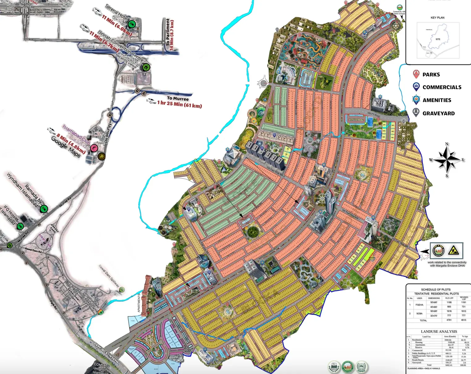 DHA Margalla Orchards Master Plan Map